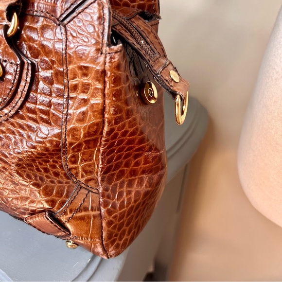 Etienne Aigner Brown Alligator Bag - Picture 5 of 15